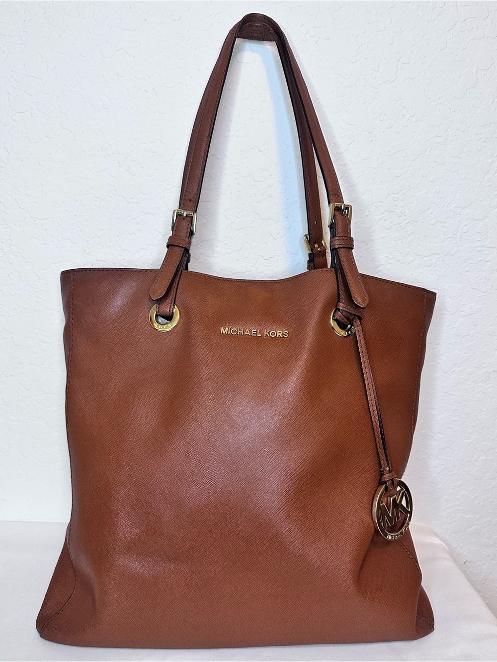 Michael Kors Jet Set Travel Large North-South Saffiano Leather Tote Shoulder Bag